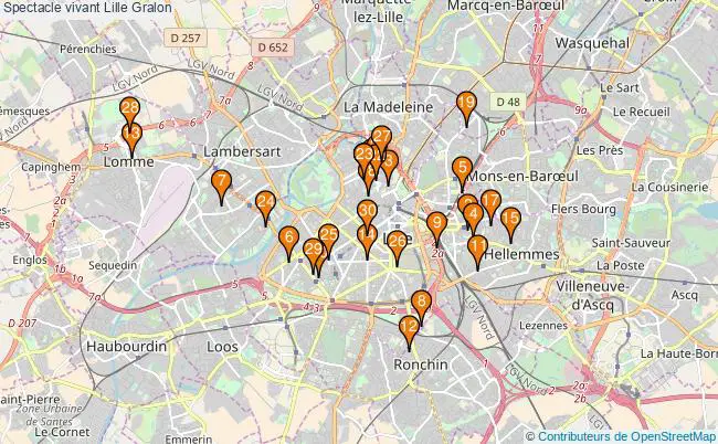 plan Spectacle vivant Lille Associations spectacle vivant Lille : 144 associations