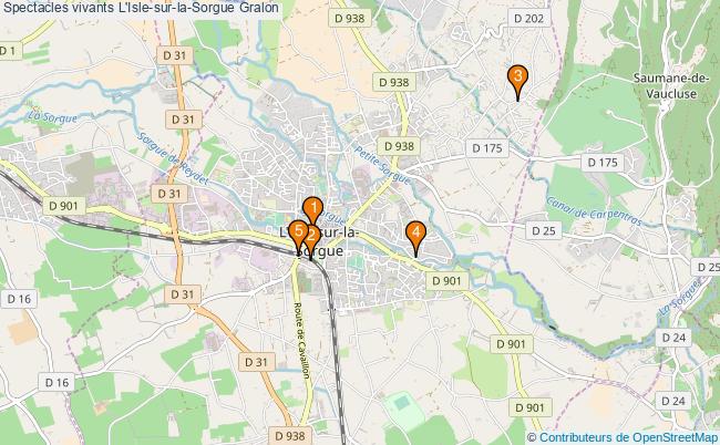 plan Spectacles vivants L'Isle-sur-la-Sorgue Associations spectacles vivants L'Isle-sur-la-Sorgue : 6 associations