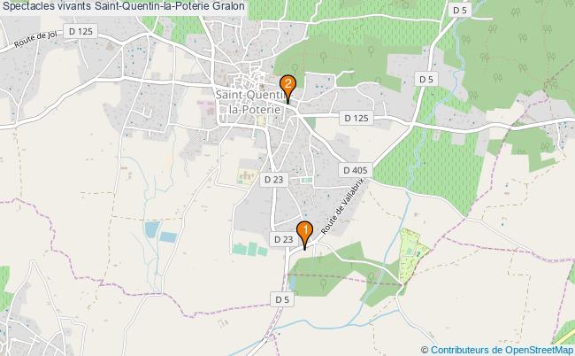 plan Spectacles vivants Saint-Quentin-la-Poterie Associations spectacles vivants Saint-Quentin-la-Poterie : 4 associations