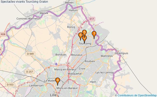 plan Spectacles vivants Tourcoing Associations spectacles vivants Tourcoing : 8 associations