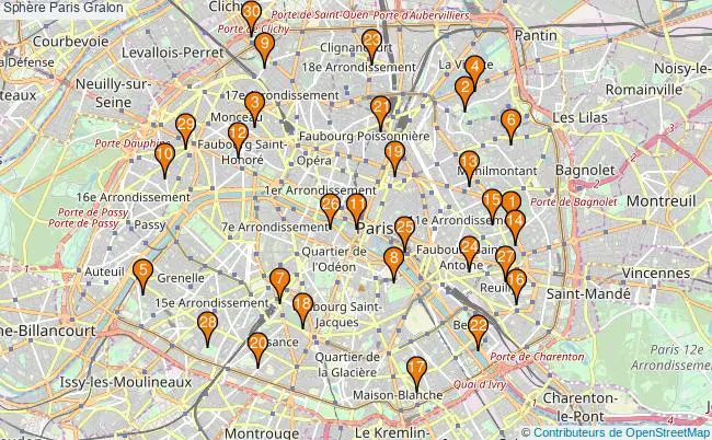 plan Sphère Paris Associations sphère Paris : 76 associations