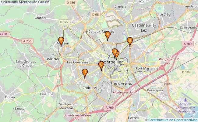 plan Spiritualité Montpellier Associations spiritualité Montpellier : 8 associations