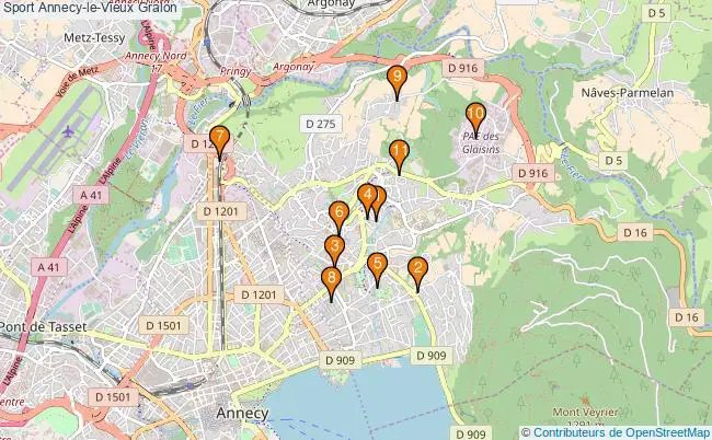 plan Sport Annecy-le-Vieux Associations Sport Annecy-le-Vieux : 10 associations