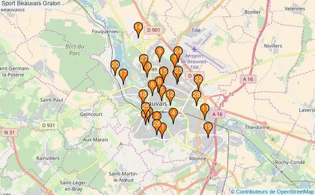 plan Sport Beauvais Associations Sport Beauvais : 32 associations