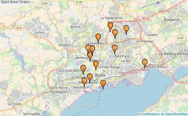plan Sport Brest Associations Sport Brest : 106 associations