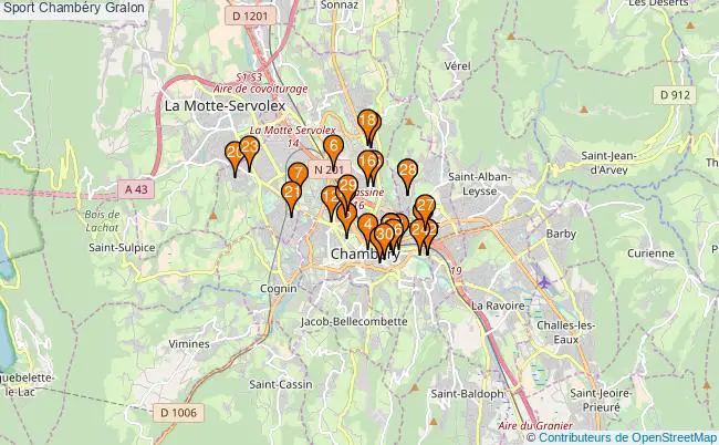 plan Sport Chambéry Associations Sport Chambéry : 57 associations