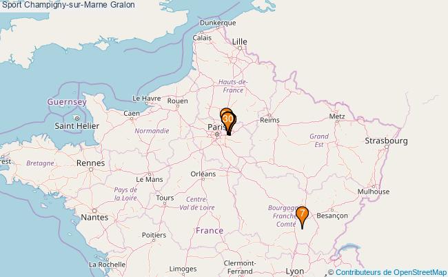 plan Sport Champigny-sur-Marne Associations Sport Champigny-sur-Marne : 46 associations