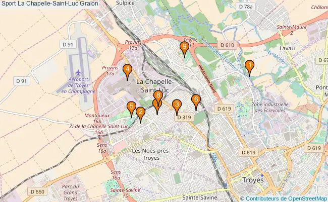 plan Sport La Chapelle-Saint-Luc Associations Sport La Chapelle-Saint-Luc : 10 associations