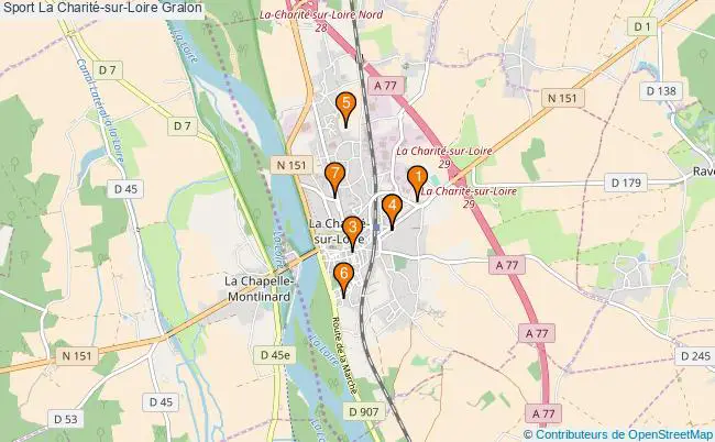 plan Sport La Charité-sur-Loire Associations Sport La Charité-sur-Loire : 8 associations