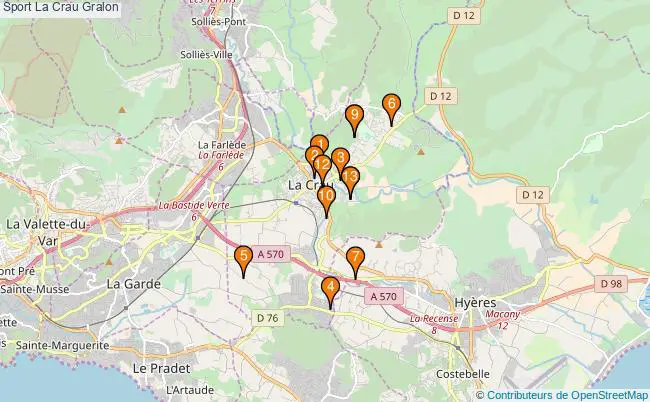 plan Sport La Crau Associations Sport La Crau : 18 associations