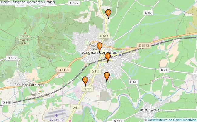 plan Sport Lézignan-Corbières Associations Sport Lézignan-Corbières : 9 associations