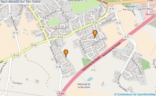 plan Sport Marssac-sur-Tarn Associations Sport Marssac-sur-Tarn : 4 associations