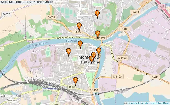 plan Sport Montereau-Fault-Yonne Associations Sport Montereau-Fault-Yonne : 15 associations