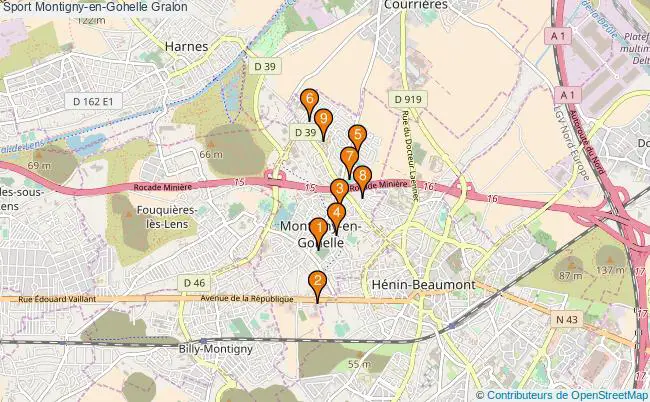plan Sport Montigny-en-Gohelle Associations Sport Montigny-en-Gohelle : 9 associations