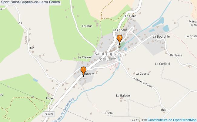 plan Sport Saint-Caprais-de-Lerm Associations Sport Saint-Caprais-de-Lerm : 2 associations