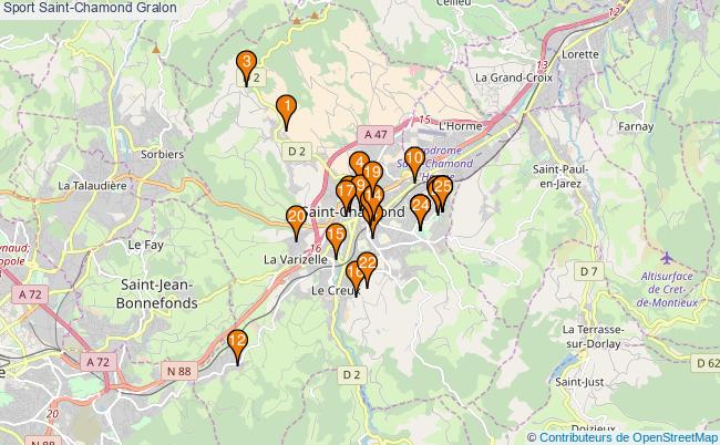 plan Sport Saint-Chamond Associations Sport Saint-Chamond : 30 associations