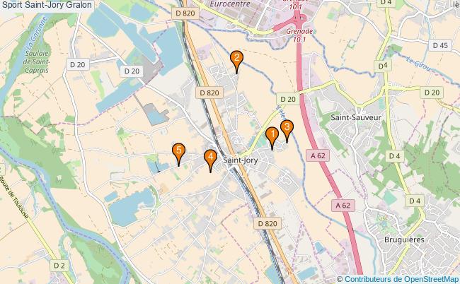 plan Sport Saint-Jory Associations Sport Saint-Jory : 6 associations