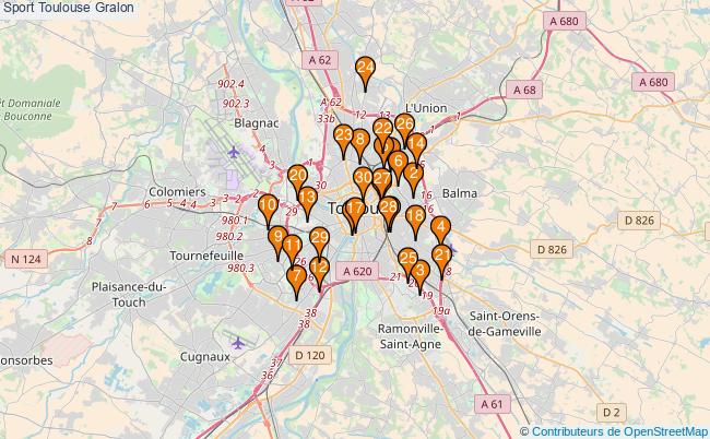plan Sport Toulouse Associations Sport Toulouse : 395 associations