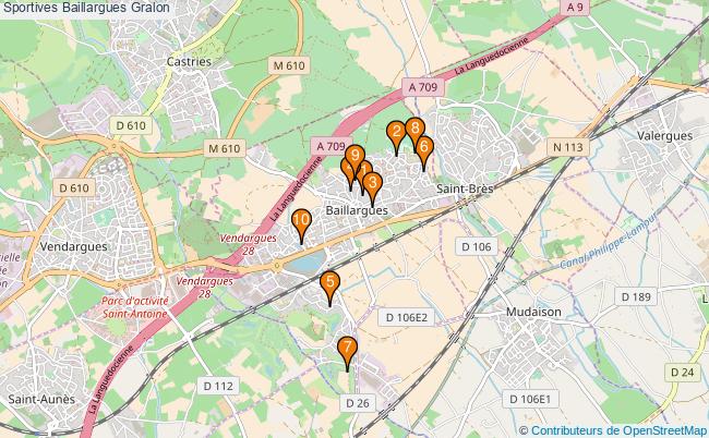 plan Sportives Baillargues Associations Sportives Baillargues : 12 associations