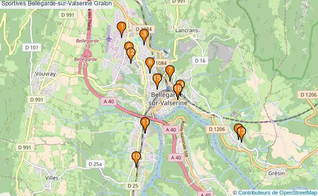 plan Sportives Bellegarde-sur-Valserine Associations Sportives Bellegarde-sur-Valserine : 16 associations