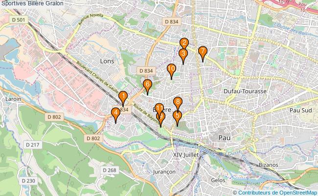 plan Sportives Billère Associations Sportives Billère : 11 associations