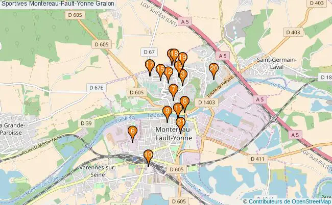 plan Sportives Montereau-Fault-Yonne Associations Sportives Montereau-Fault-Yonne : 24 associations
