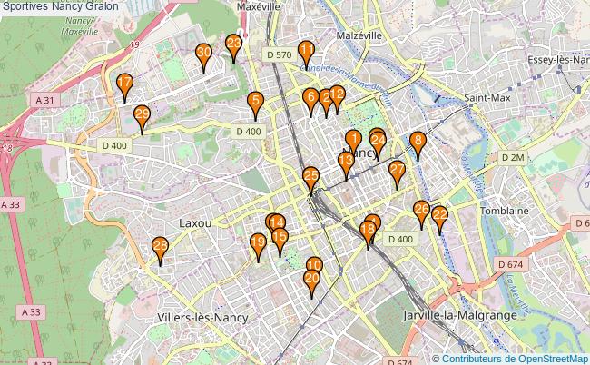 plan Sportives Nancy Associations Sportives Nancy : 140 associations