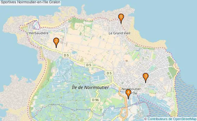 plan Sportives Noirmoutier-en-l'Ile Associations Sportives Noirmoutier-en-l'Ile : 6 associations