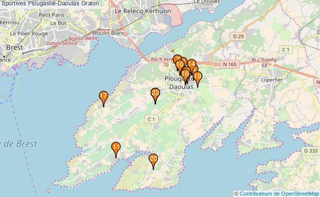 plan Sportives Plougastel-Daoulas Associations Sportives Plougastel-Daoulas : 24 associations