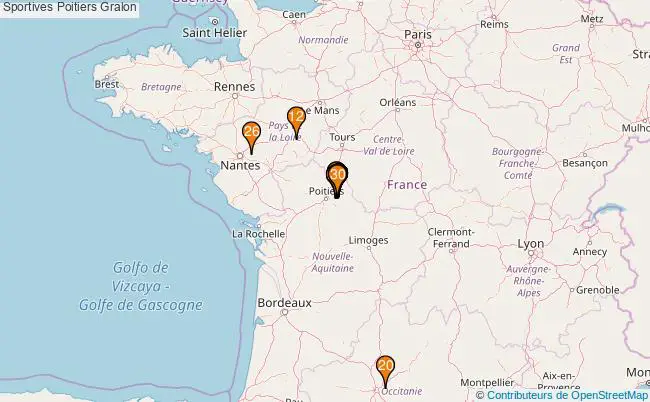 plan Sportives Poitiers Associations Sportives Poitiers : 121 associations