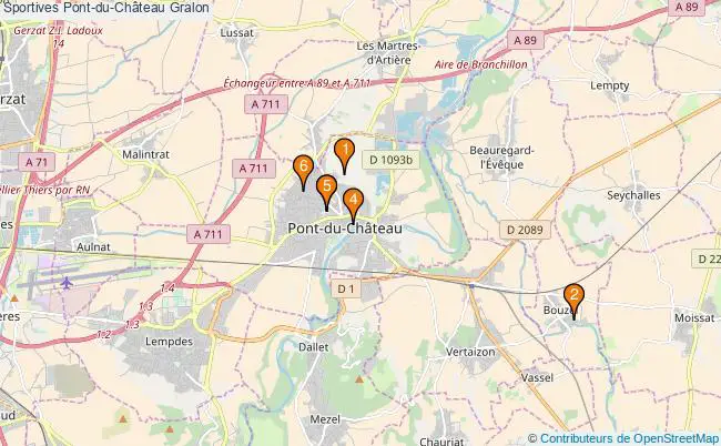 plan Sportives Pont-du-Château Associations Sportives Pont-du-Château : 6 associations