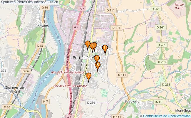 plan Sportives Portes-lès-Valence Associations Sportives Portes-lès-Valence : 12 associations