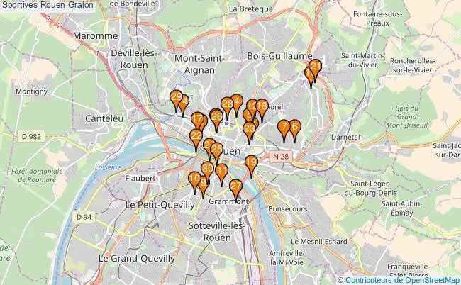 plan Sportives Rouen Associations Sportives Rouen : 153 associations