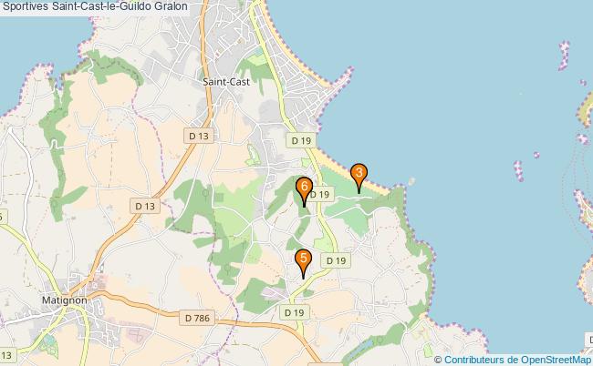 plan Sportives Saint-Cast-le-Guildo Associations Sportives Saint-Cast-le-Guildo : 6 associations