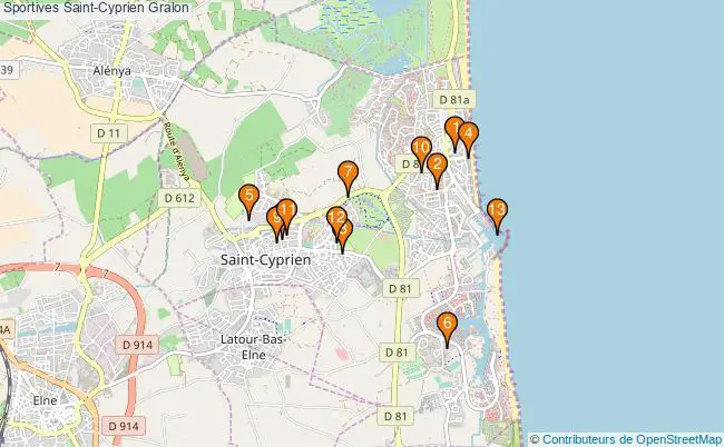 plan Sportives Saint-Cyprien Associations Sportives Saint-Cyprien : 11 associations