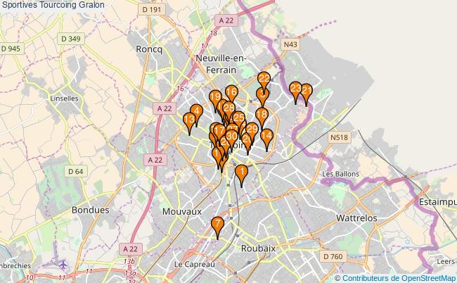 plan Sportives Tourcoing Associations Sportives Tourcoing : 79 associations