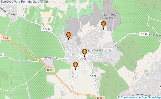 plan Sportives Vers-Pont-du-Gard Associations Sportives Vers-Pont-du-Gard : 3 associations