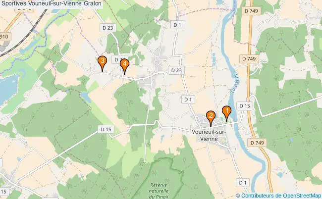 plan Sportives Vouneuil-sur-Vienne Associations Sportives Vouneuil-sur-Vienne : 4 associations