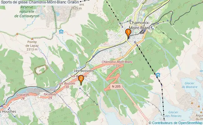 plan Sports de glisse Chamonix-Mont-Blanc Associations sports de glisse Chamonix-Mont-Blanc : 4 associations
