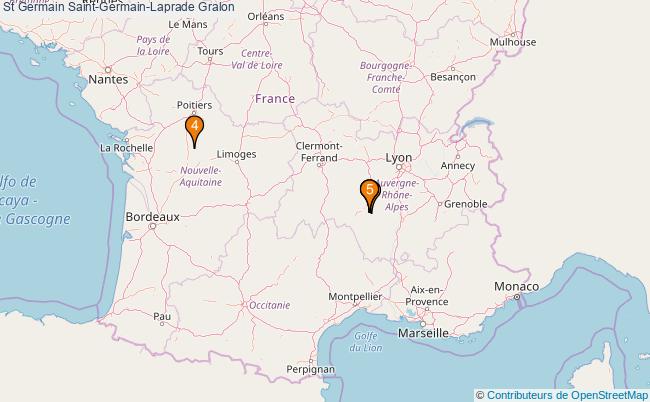plan St Germain Saint-Germain-Laprade Associations St Germain Saint-Germain-Laprade : 5 associations