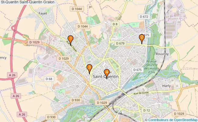 plan St-Quentin Saint-Quentin Associations St-Quentin Saint-Quentin : 5 associations