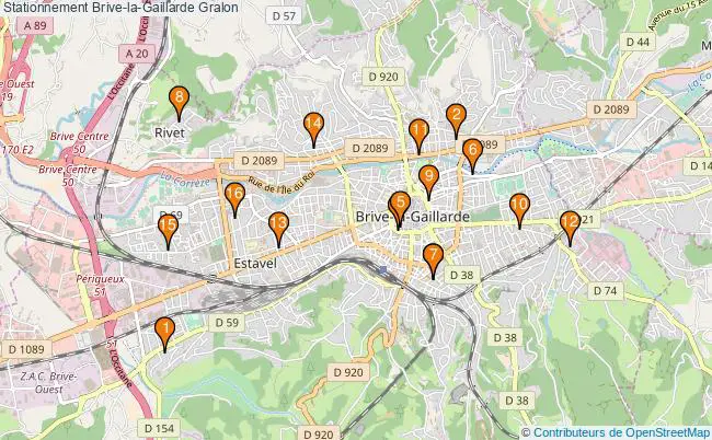 plan Stationnement Brive-la-Gaillarde Associations stationnement Brive-la-Gaillarde : 17 associations