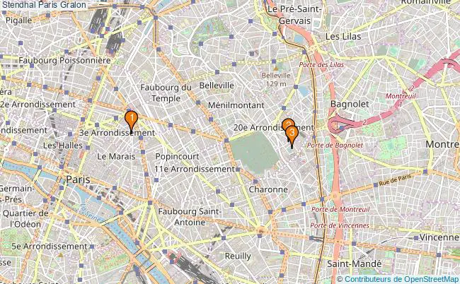 plan Stendhal Paris Associations Stendhal Paris : 3 associations