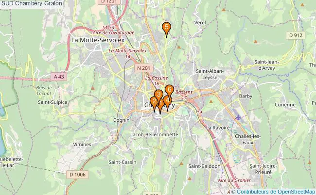 plan SUD Chambéry Associations SUD Chambéry : 7 associations