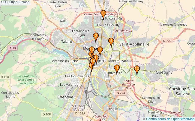 plan SUD Dijon Associations SUD Dijon : 16 associations