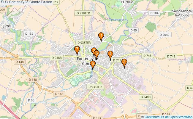 plan SUD Fontenay-le-Comte Associations SUD Fontenay-le-Comte : 6 associations