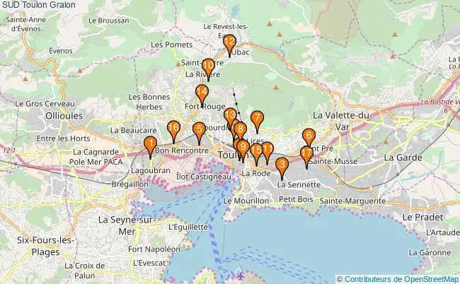plan SUD Toulon Associations SUD Toulon : 18 associations
