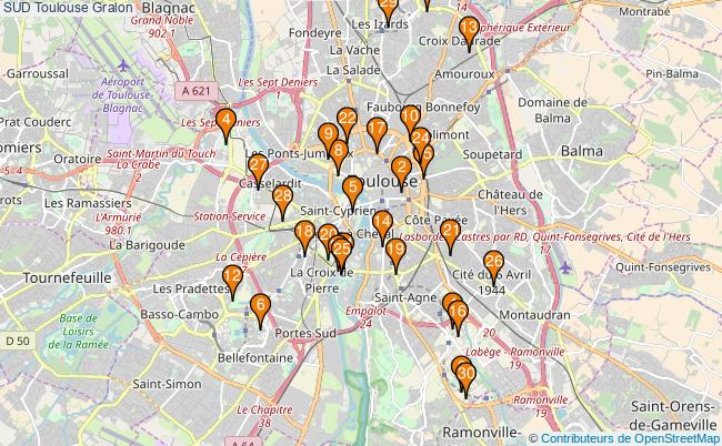 plan SUD Toulouse Associations SUD Toulouse : 82 associations