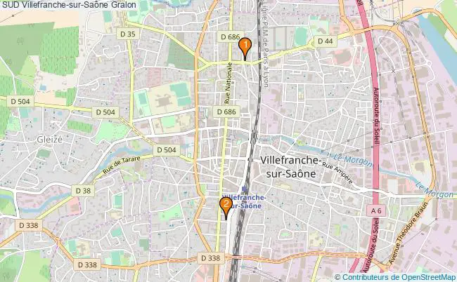 plan SUD Villefranche-sur-Saône Associations SUD Villefranche-sur-Saône : 3 associations