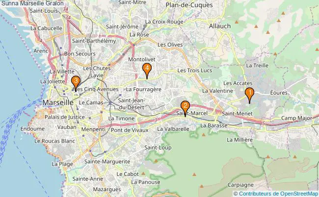 plan Sunna Marseille Associations Sunna Marseille : 4 associations